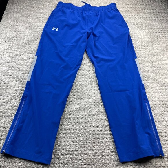 Under ARMOUR UA Track Pants Men Extra Large XL Blue with Gray Mesh New With Tags - Picture 1 of 14